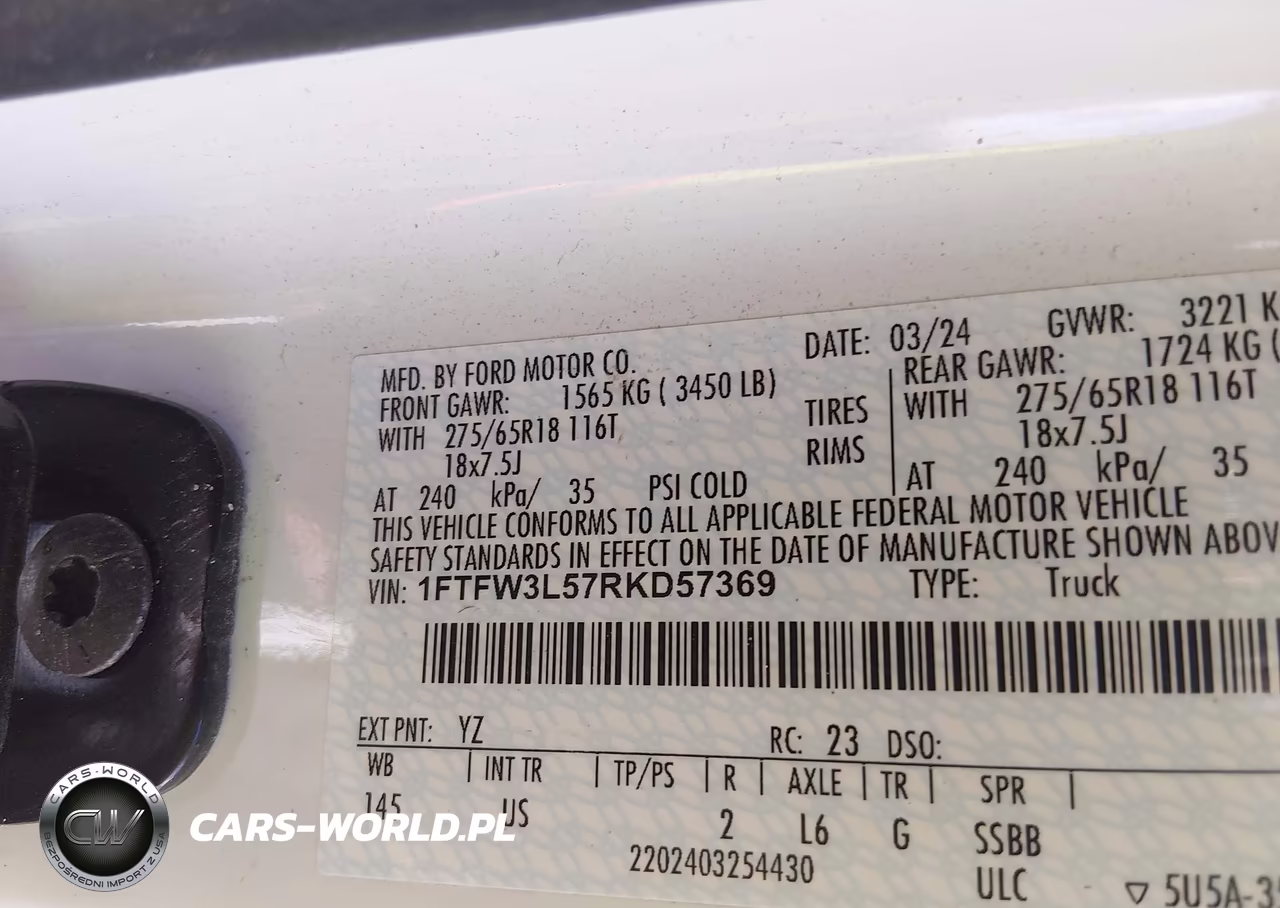 2024 Ford F-150 Xlt VIN:1FTFW3L57RKD57369 - 9