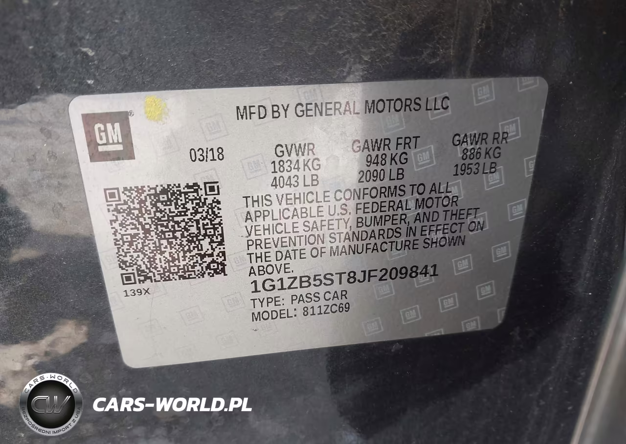 2018 Chevrolet Malibu 1Ls VIN:1G1ZB5ST8JF209841 - 9