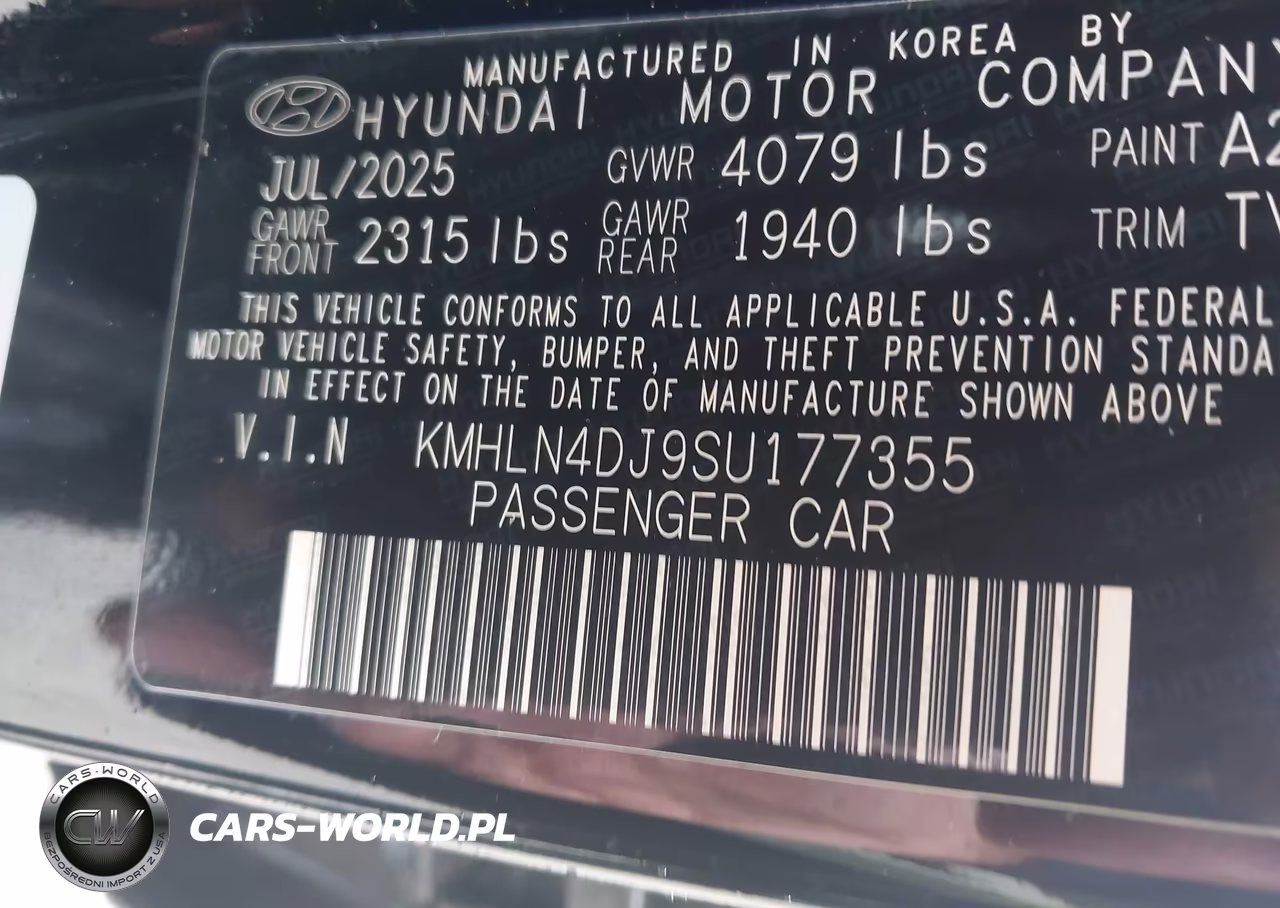 2025 Hyundai Elantra Hybrid Limited VIN:KMHLN4DJ9SU177355 - 9