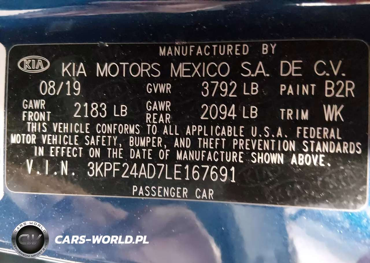 2020 Kia Forte Lxs VIN:3KPF24AD7LE167691 - 9