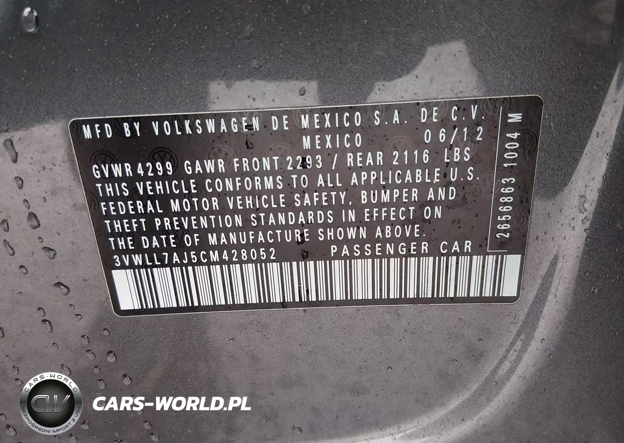 2012 Volkswagen Jetta 2.0L Tdi VIN:3VWLL7AJ5CM428052 - 9