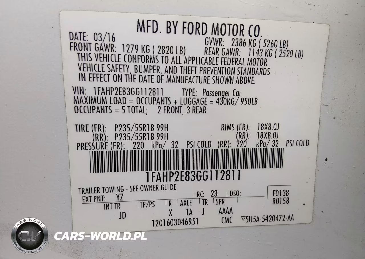 2016 Ford Taurus Sel VIN:1FAHP2E83GG112811 - 9