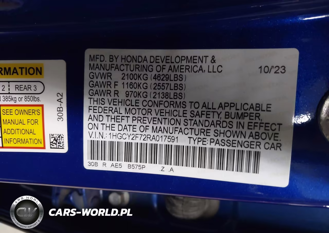 2024 Honda Accord Hybrid Sport-L VIN:1HGCY2F72RA017591 - 9