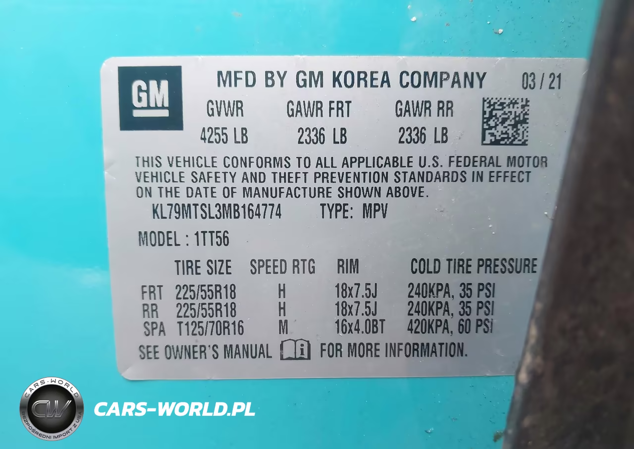 2021 Chevrolet Trailblazer Fwd Rs VIN:KL79MTSL3MB164774 - 9