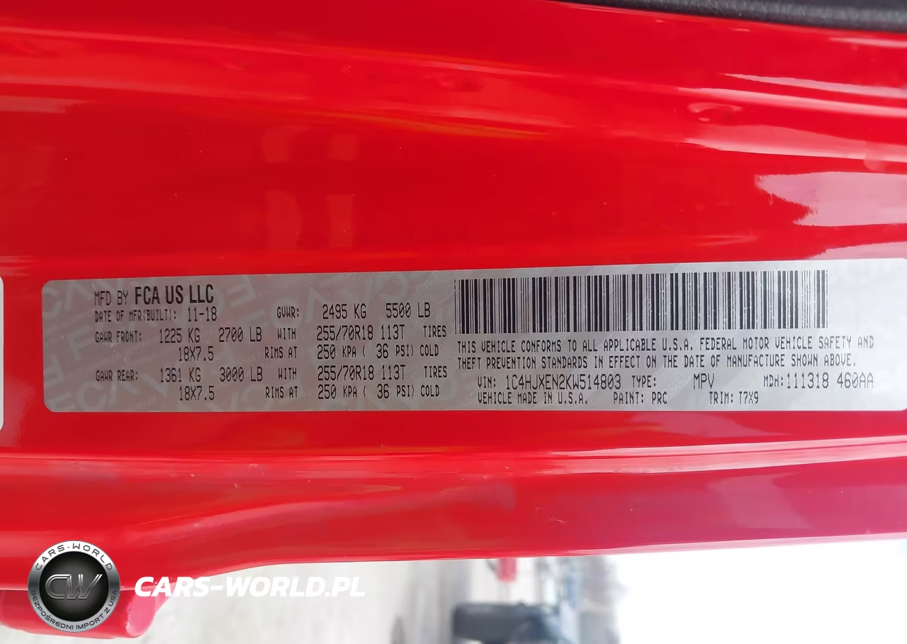 2019 Jeep Wrangler Unlimited Sahara 4X4 VIN:1C4HJXEN2KW514803 - 9