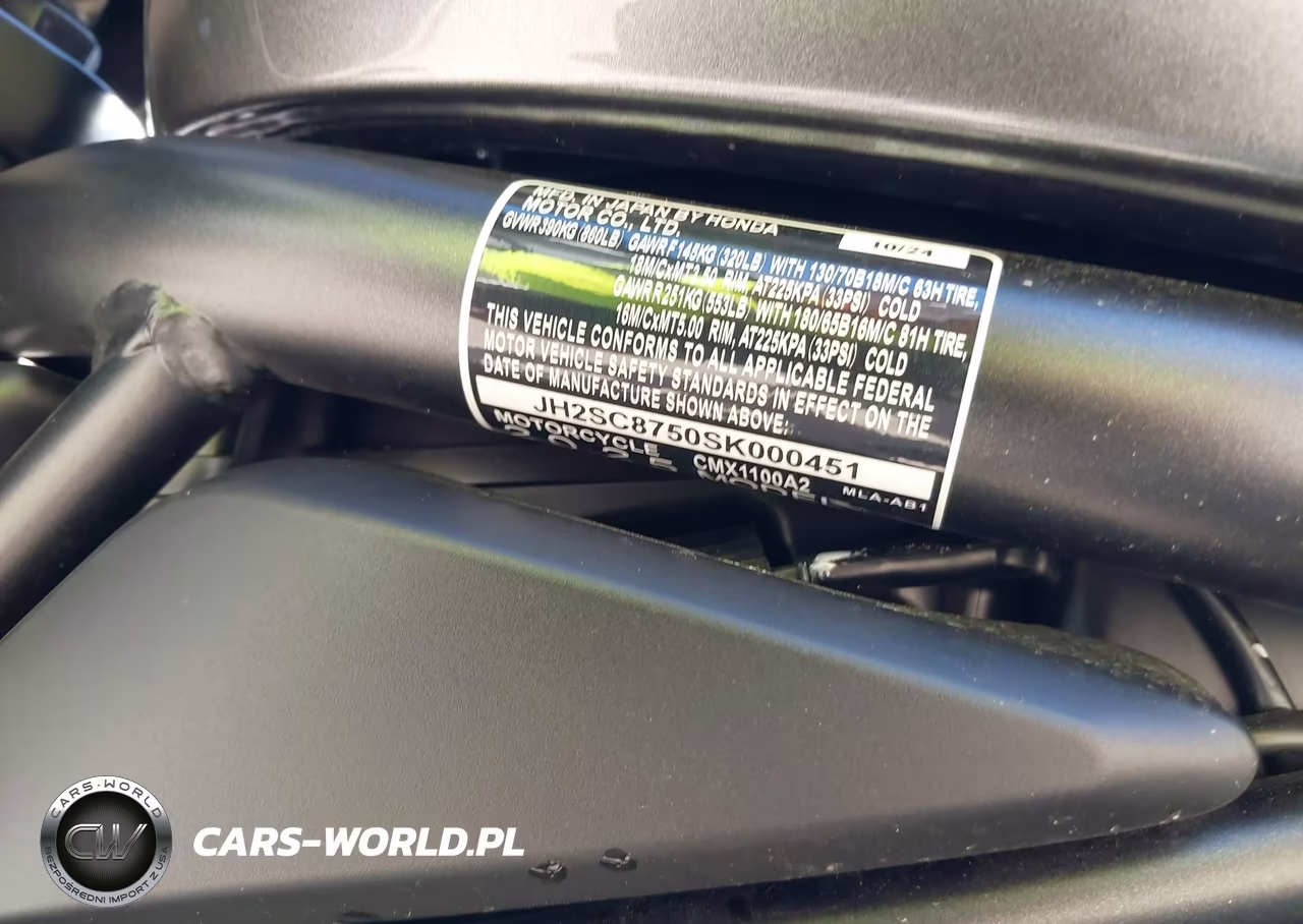2025 Honda Cmx1100 A2 VIN:JH2SC8750SK000451 - 10