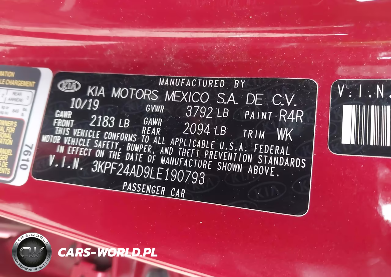 2020 Kia Forte Lxs VIN:3KPF24AD9LE190793 - 9