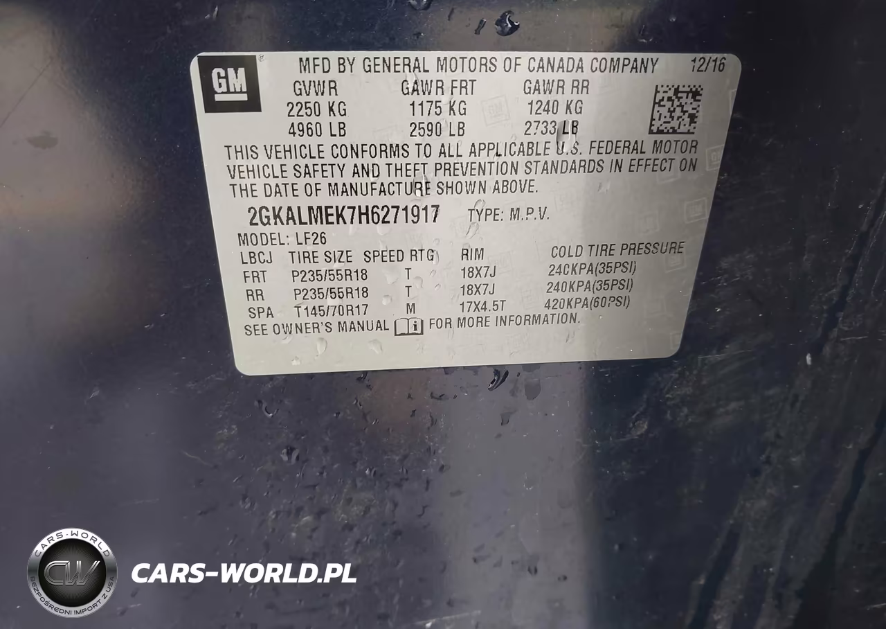2017 GMC Terrain Sle-1 VIN:2GKALMEK7H6271917 - 9
