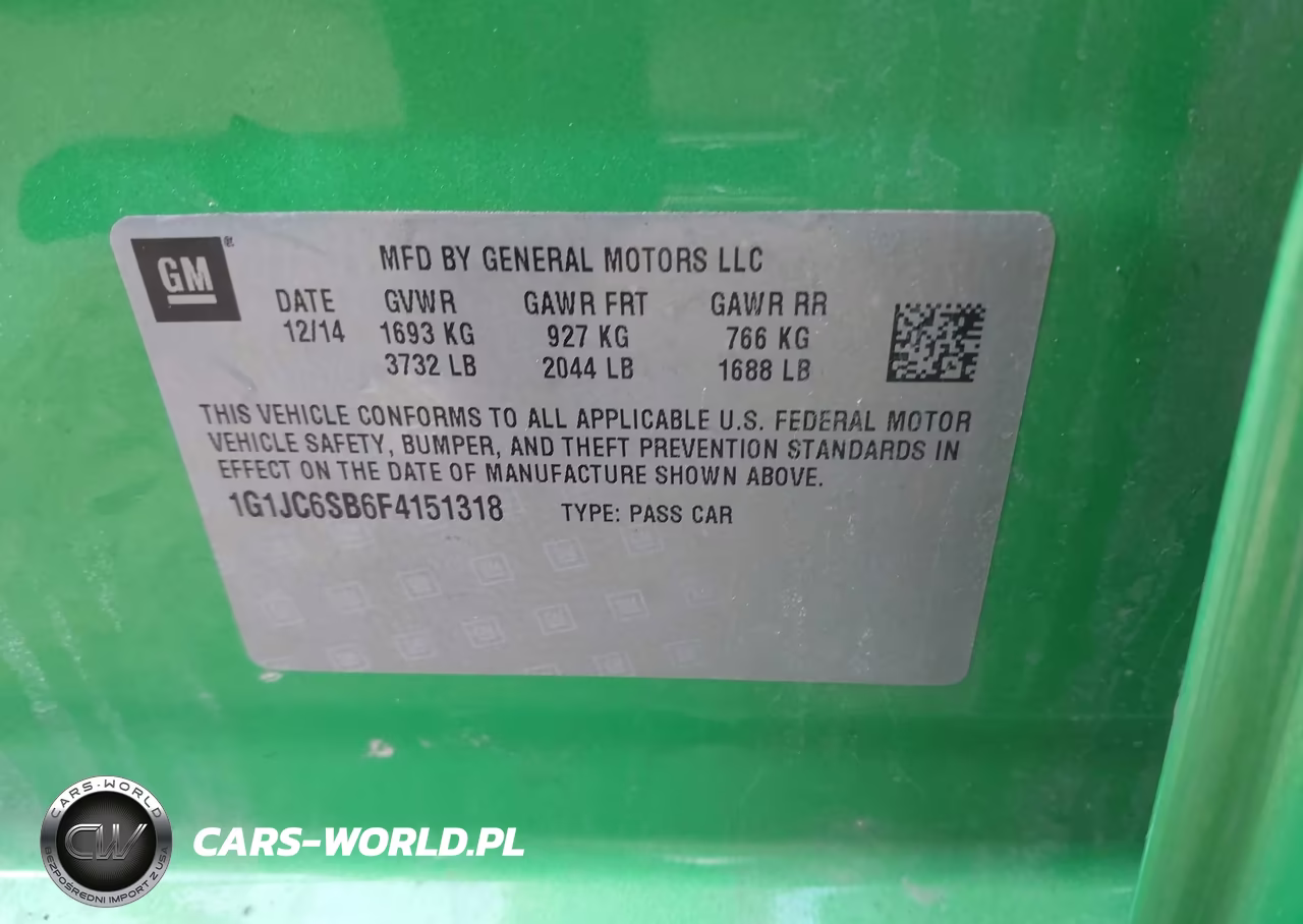 2015 Chevrolet Sonic Lt Auto VIN:1G1JC6SB6F4151318 - 9