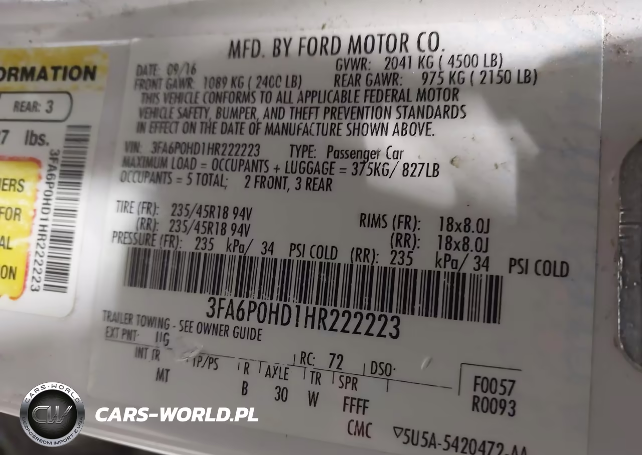 2017 Ford Fusion Se VIN:3FA6P0HD1HR222223 - 9