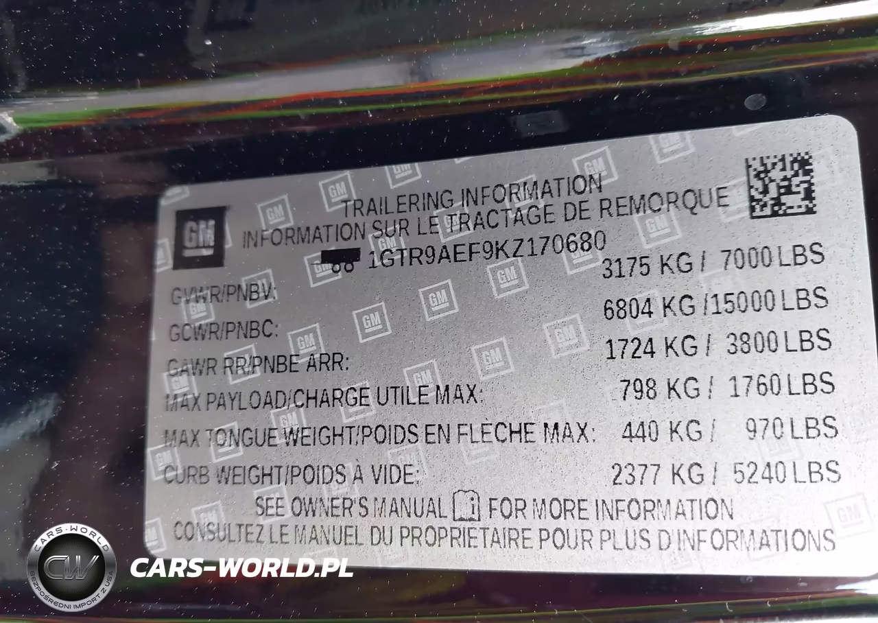 2019 GMC Sierra 1500 VIN:1GTR9AEF9KZ170680 - 9