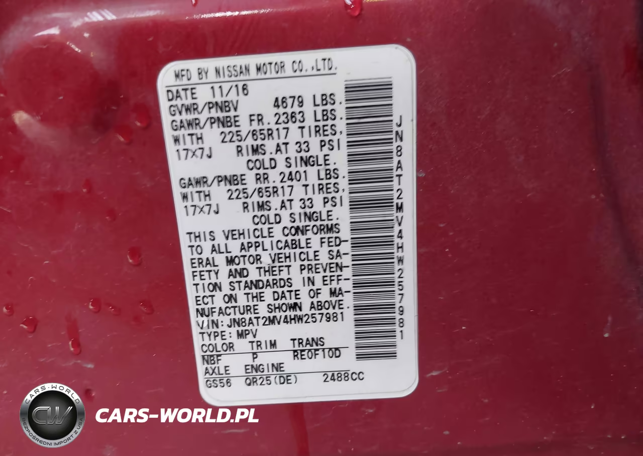 2017 Nissan Rogue S VIN:JN8AT2MV4HW257981 - 9
