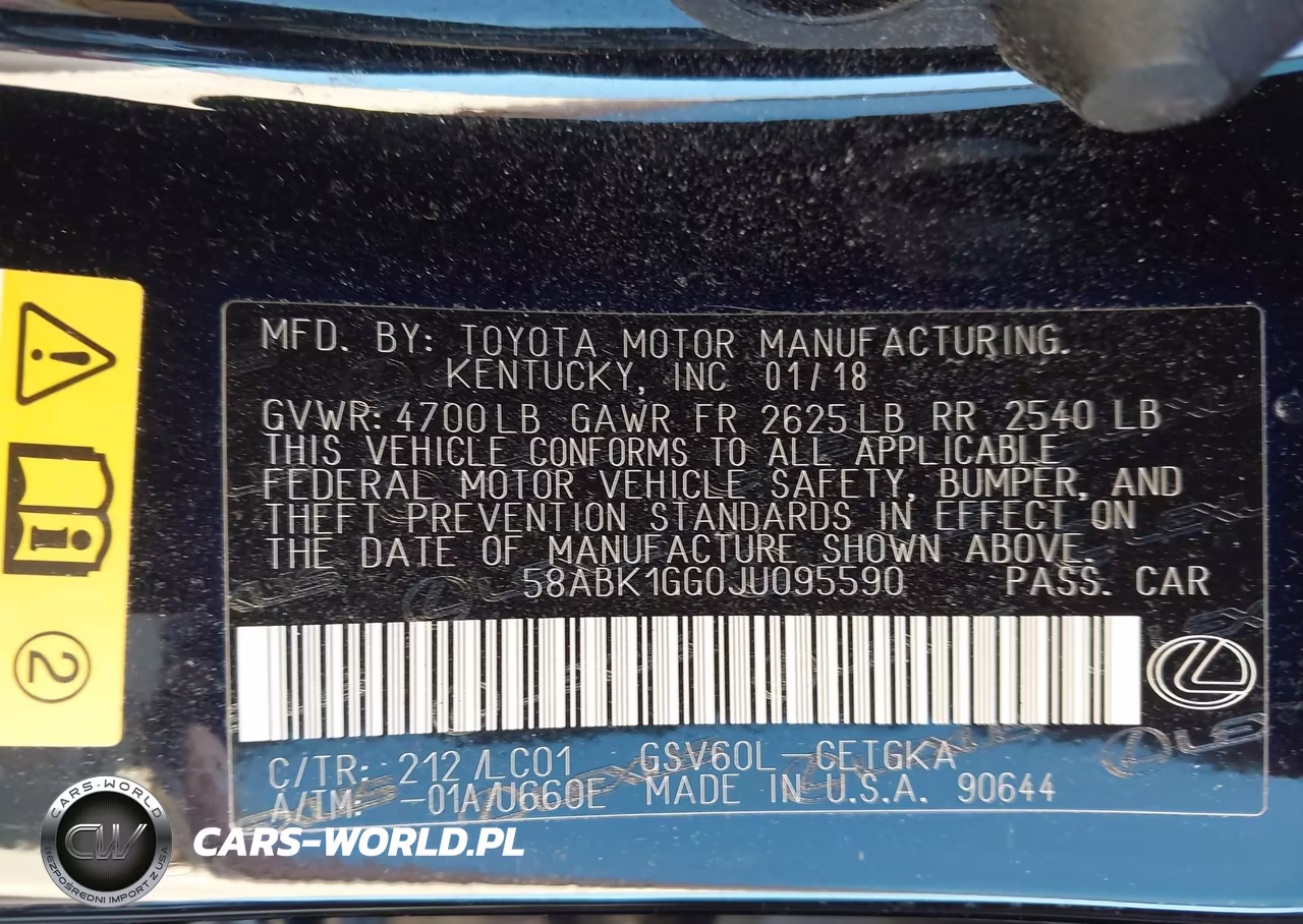 2018 Lexus Es 350 VIN:58ABK1GG0JU095590 - 9