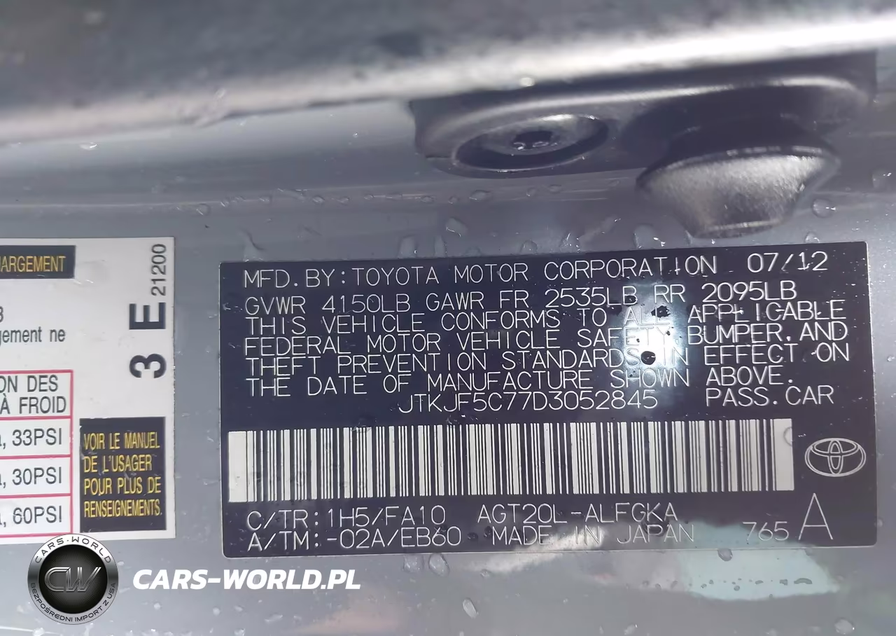 2013 Scion Tc VIN:JTKJF5C77D3052845 - 9