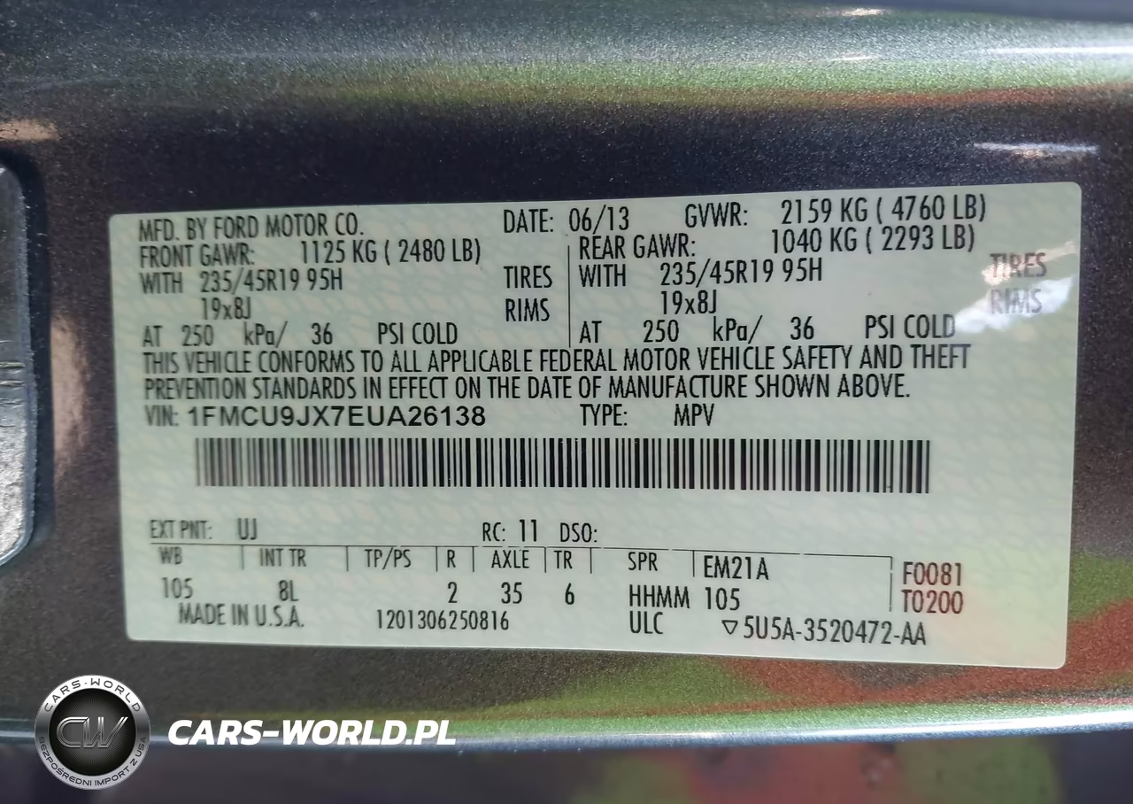 2014 Ford Escape Titanium VIN:1FMCU9JX7EUA26138 - 9