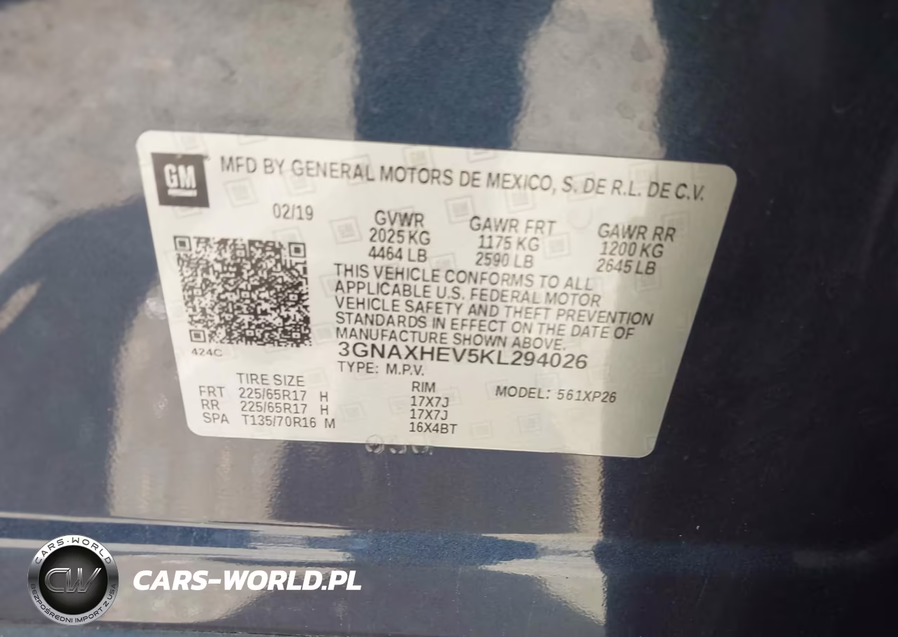 2019 Chevrolet Equinox Ls VIN:3GNAXHEV5KL294026 - 9