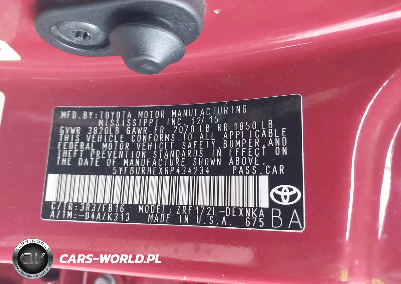 2016 Toyota Corolla Le VIN:5YFBURHEXGP434234 - 9