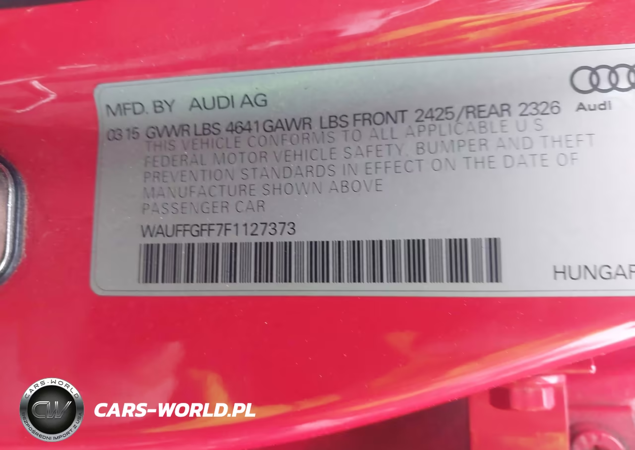 2015 Audi S3 2.0T Premium Plus VIN:WAUFFGFF7F1127373 - 8