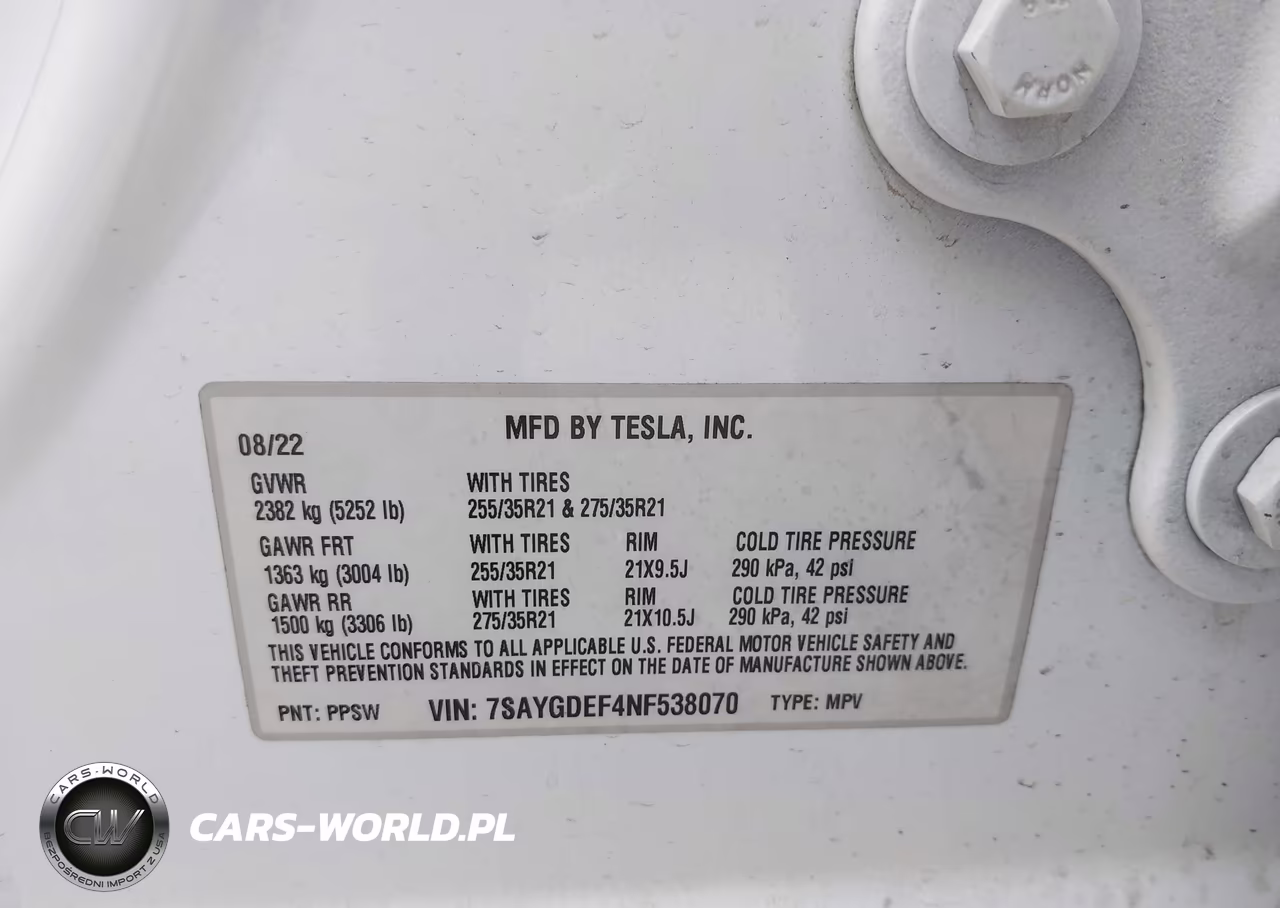 2022 Tesla Model Y Performance Dual Motor All-Wheel Drive VIN:7SAYGDEF4NF538070 - 9