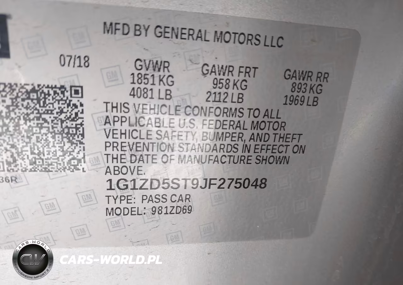 2018 Chevrolet Malibu Lt VIN:1G1ZD5ST9JF275048 - 9