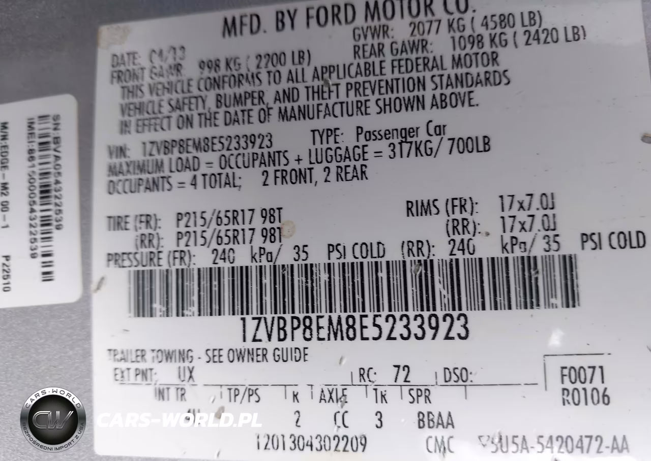 2014 Ford Mustang V6 Premium VIN:1ZVBP8EM8E5233923 - 9
