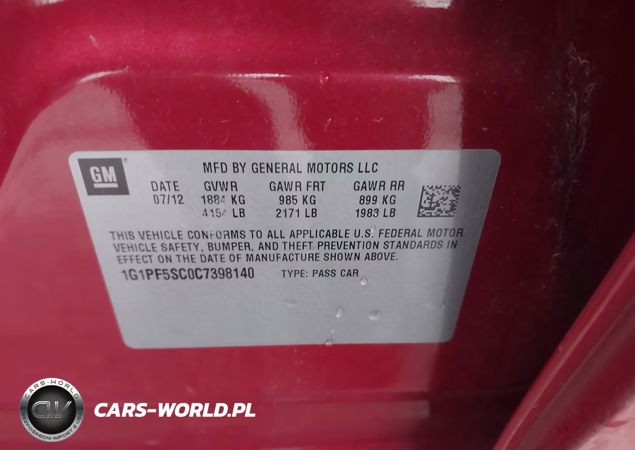 2012 Chevrolet Cruze 1Lt VIN:1G1PF5SC0C7398140 - 9