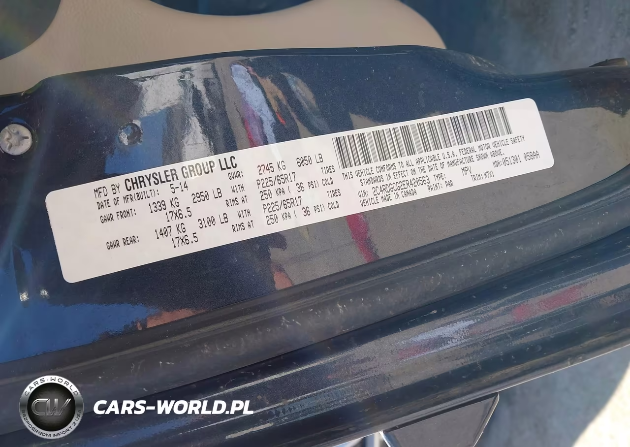 2014 Dodge Grand Caravan Sxt VIN:2C4RDGCG2ER420563 - 9