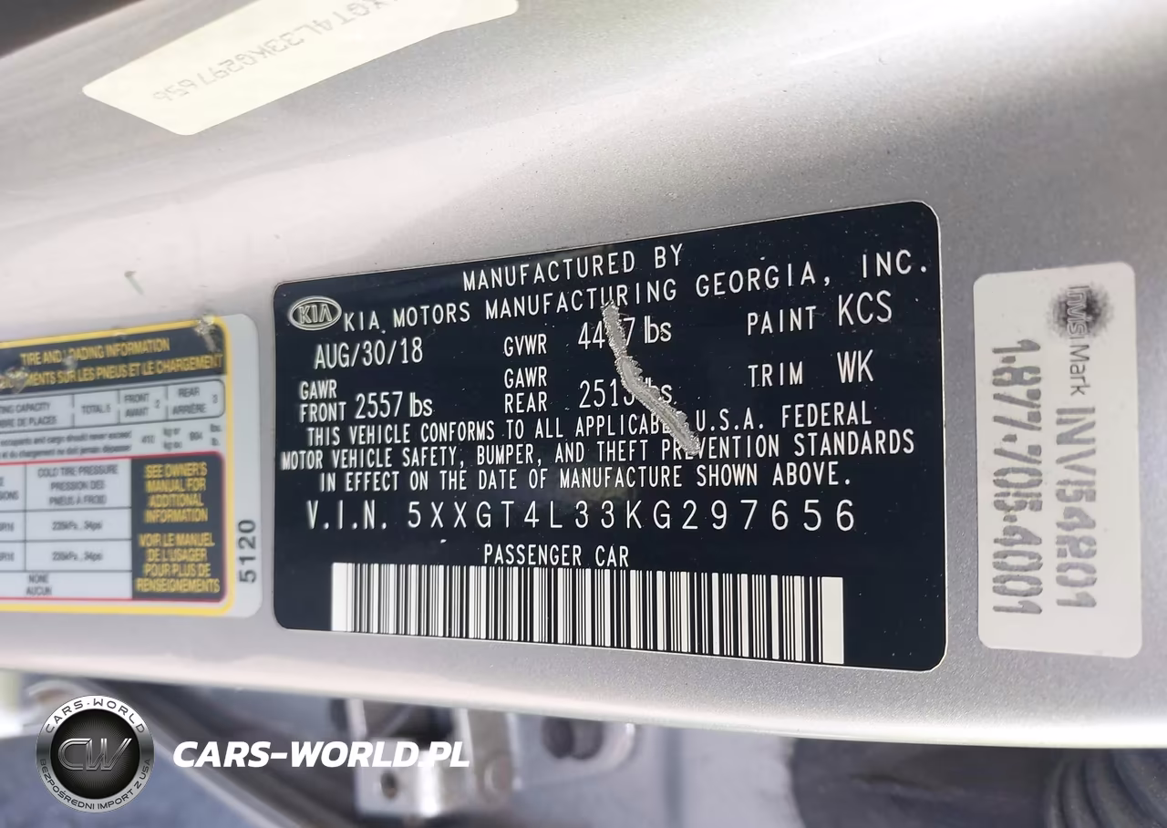 2019 Kia Optima Lx VIN:5XXGT4L33KG297656 - 9