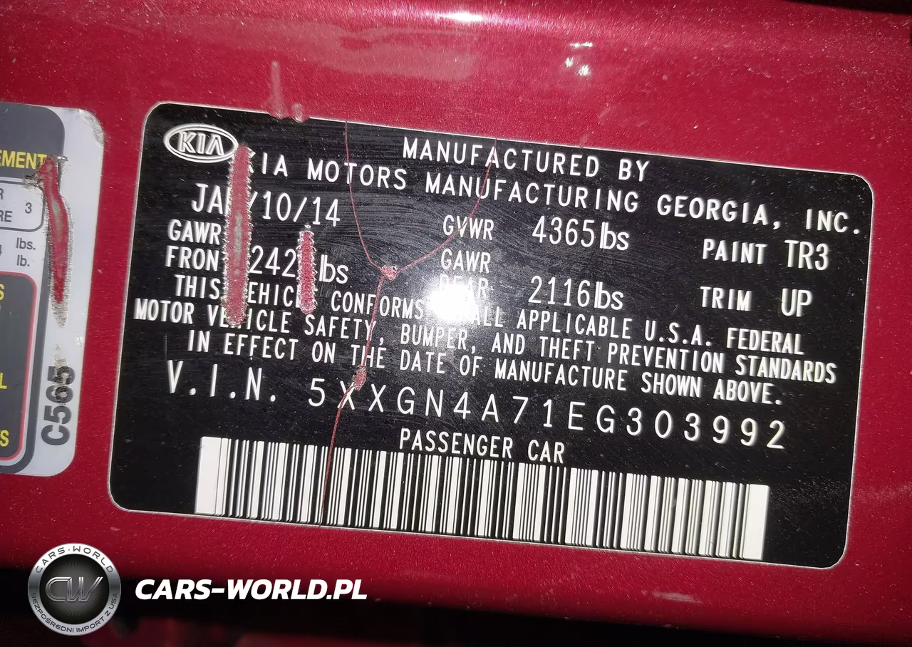 2014 Kia Optima Ex VIN:5XXGN4A71EG303992 - 9