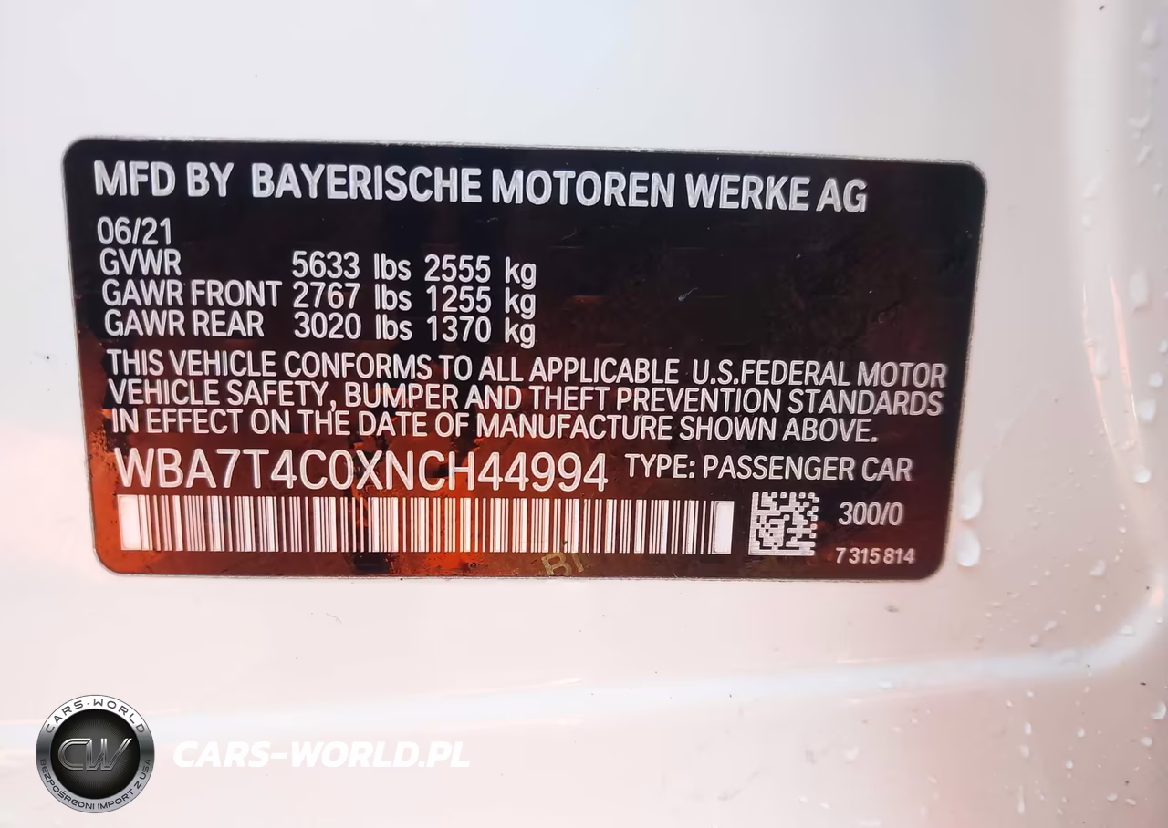 2022 BMW 740 I xDrive VIN:WBA7T4C0XNCH44994 - 9