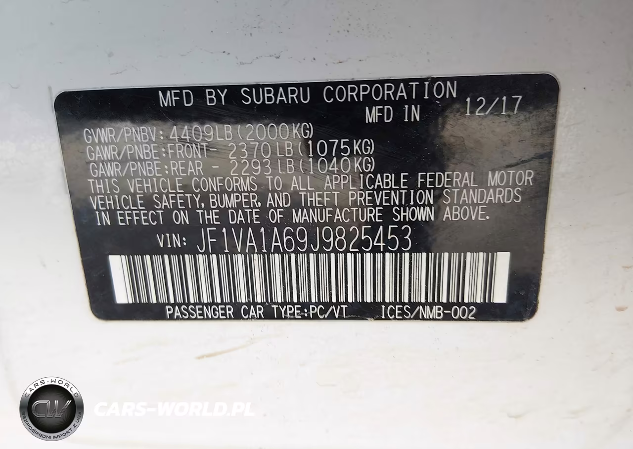 2018 Subaru Wrx VIN:JF1VA1A69J9825453 - 9