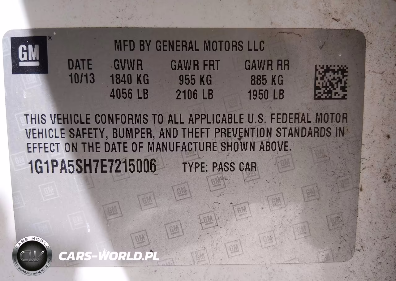 2014 Chevrolet Cruze Ls Auto VIN:1G1PA5SH7E7215006 - 9