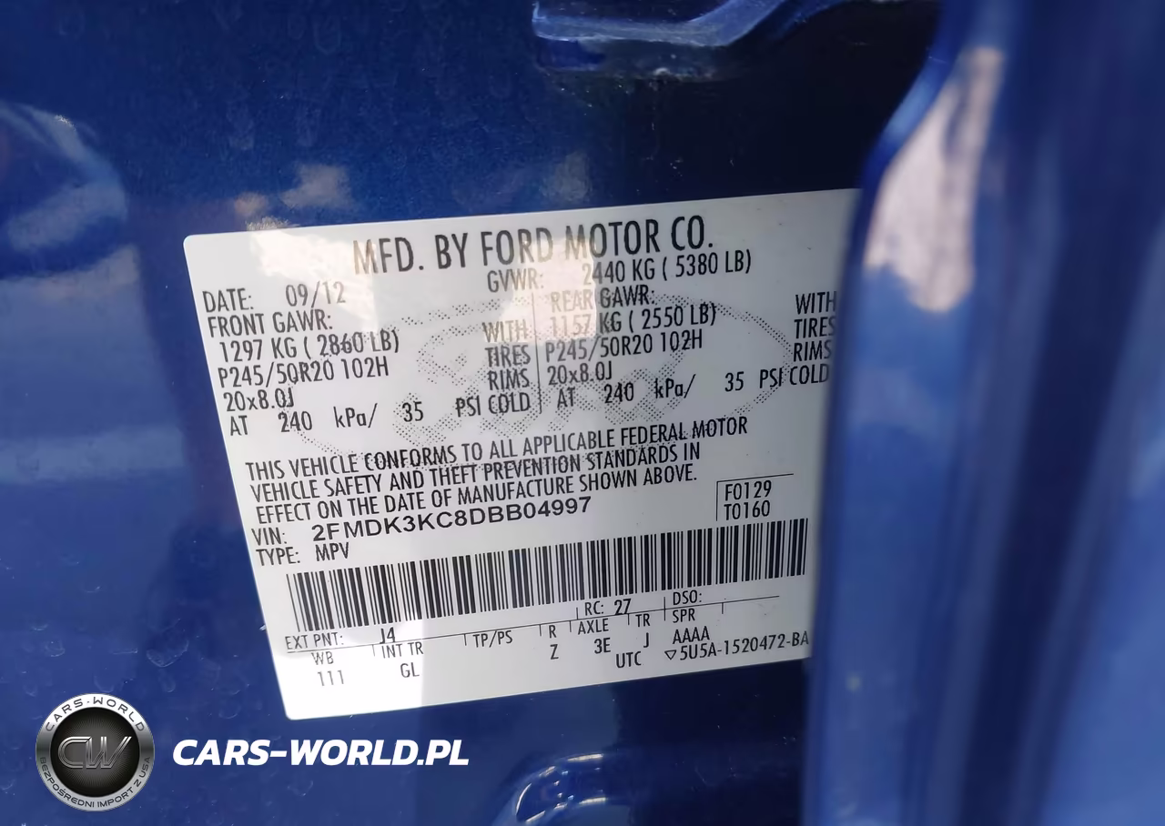 2013 Ford Edge Limited VIN:2FMDK3KC8DBB04997 - 9