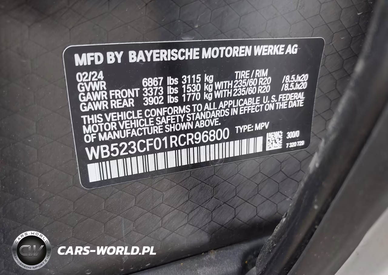 2024 BMW Ix xDrive50 VIN:WB523CF01RCR96800 - 9