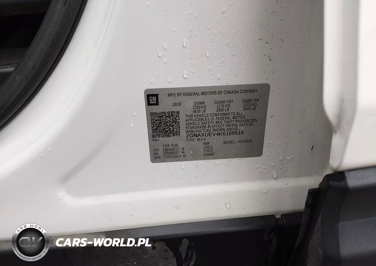 2019 Chevrolet Equinox Lt VIN:2GNAXUEV4K6169919 - 9