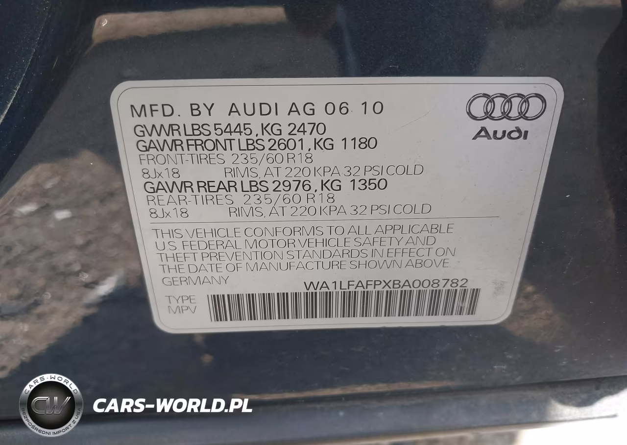 2011 Audi Q5 2.0T Premium VIN:WA1LFAFPXBA008782 - 9