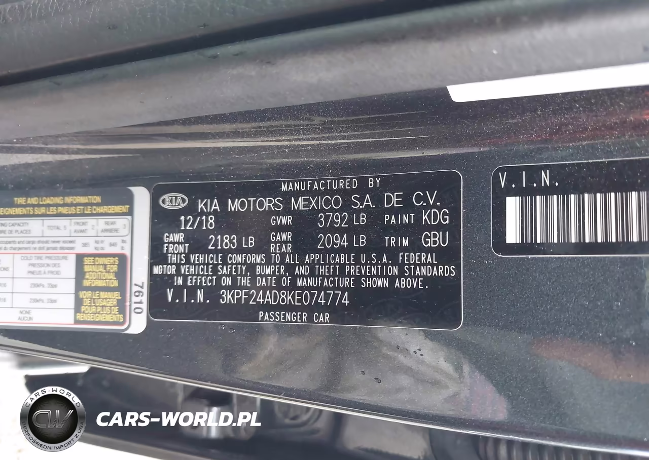 2019 Kia Forte Lxs VIN:3KPF24AD8KE074774 - 9