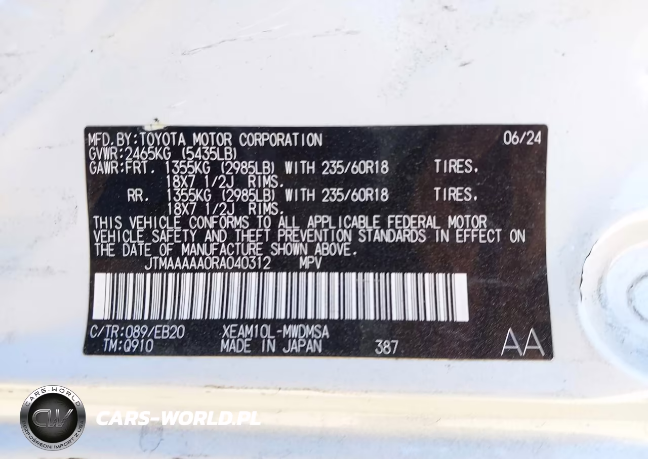 2024 Toyota Bz4X Xle VIN:JTMAAAAA0RA040312 - 9