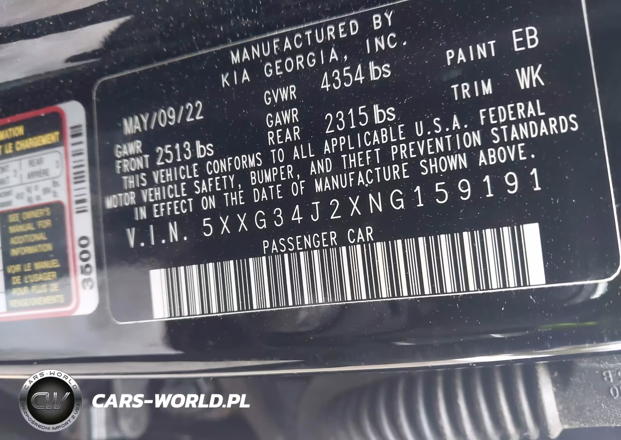 2022 Kia K5 Ex VIN:5XXG34J2XNG159191 - 9