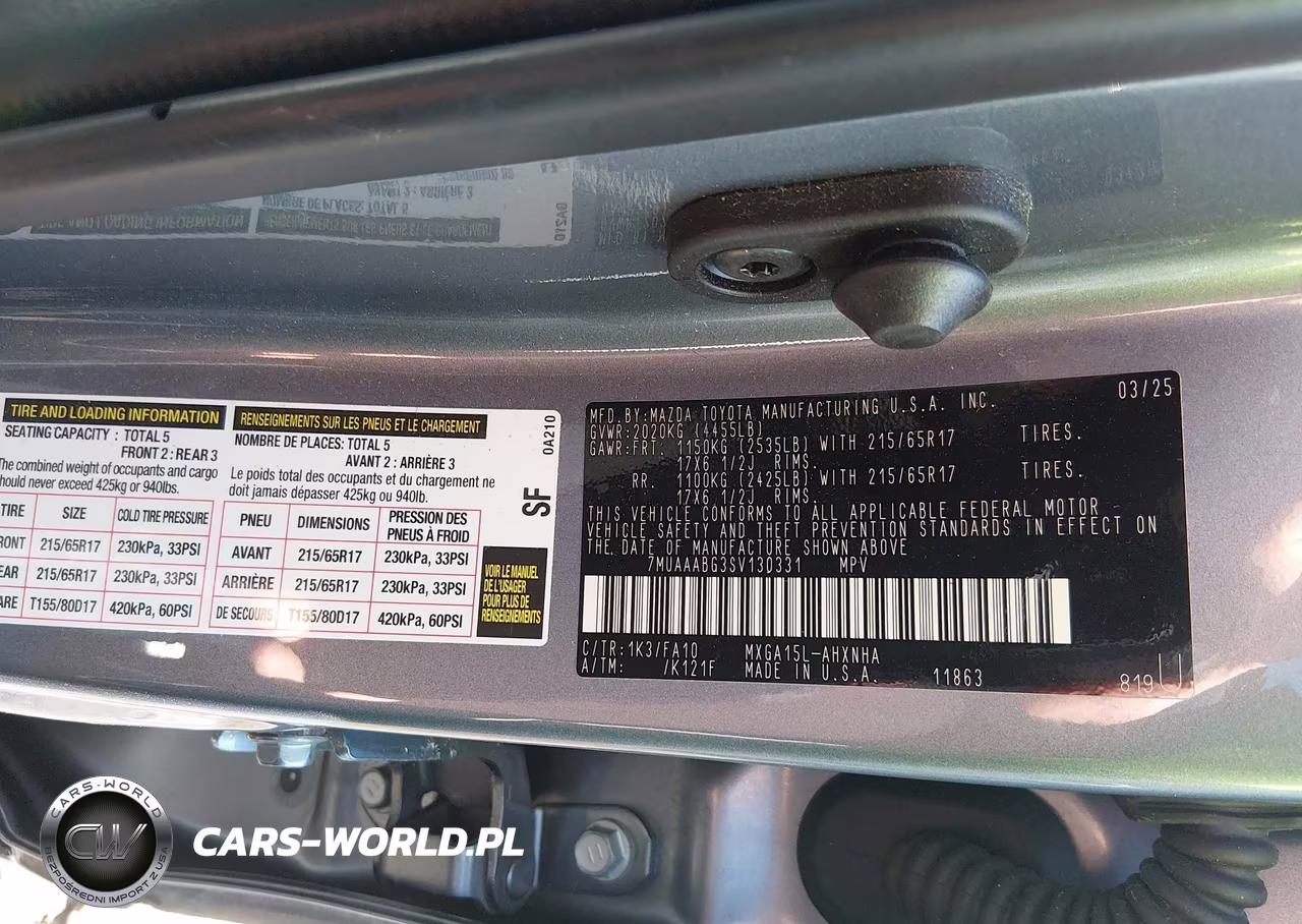 2025 Toyota Corolla Cross L VIN:7MUAAABG3SV130331 - 8