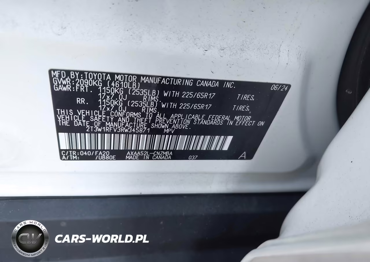 2024 Toyota Rav4 Xle VIN:2T3W1RFV3RW345871 - 9