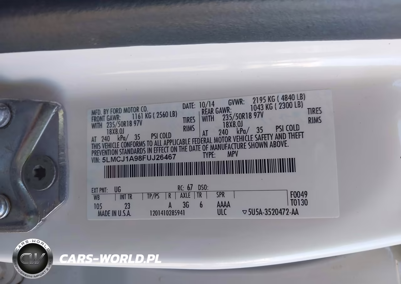 2015 Lincoln Mkc VIN:5LMCJ1A98FUJ26467 - 9