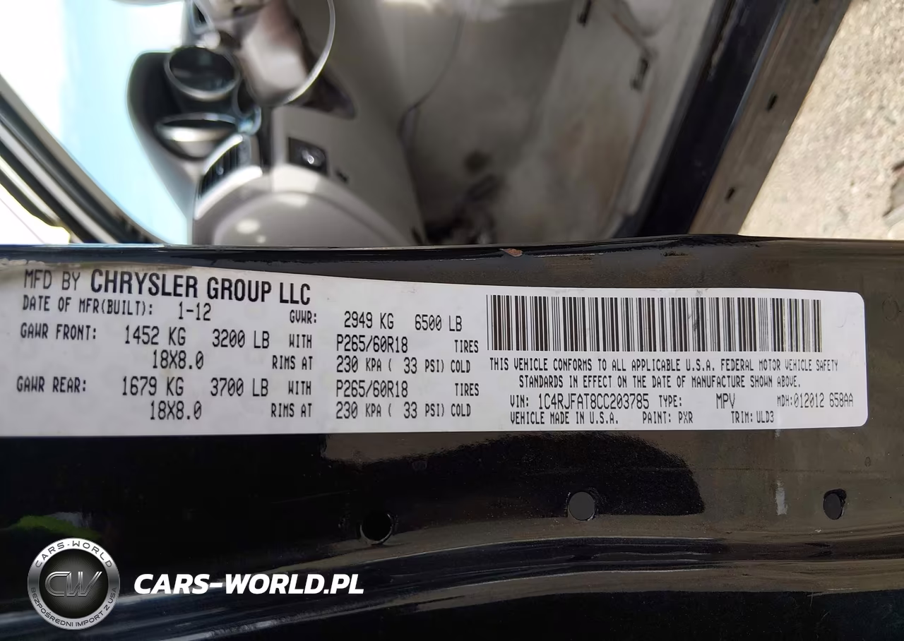 2012 Jeep Grand Cherokee Laredo VIN:1C4RJFAT8CC203785 - 9