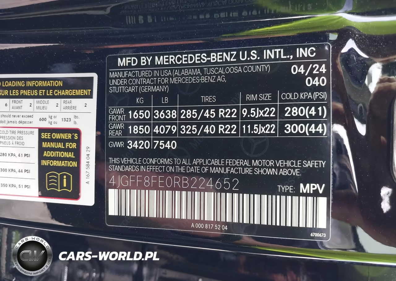 2024 Mercedes-Benz Gls 580 4Matic VIN:4JGFF8FE0RB224652 - 9