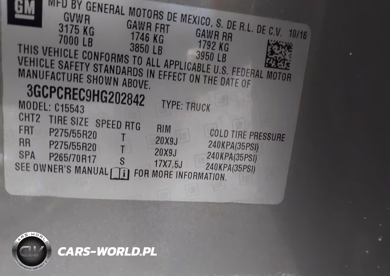 2017 Chevrolet Silverado 1500 1Lt VIN:3GCPCREC9HG202842 - 8