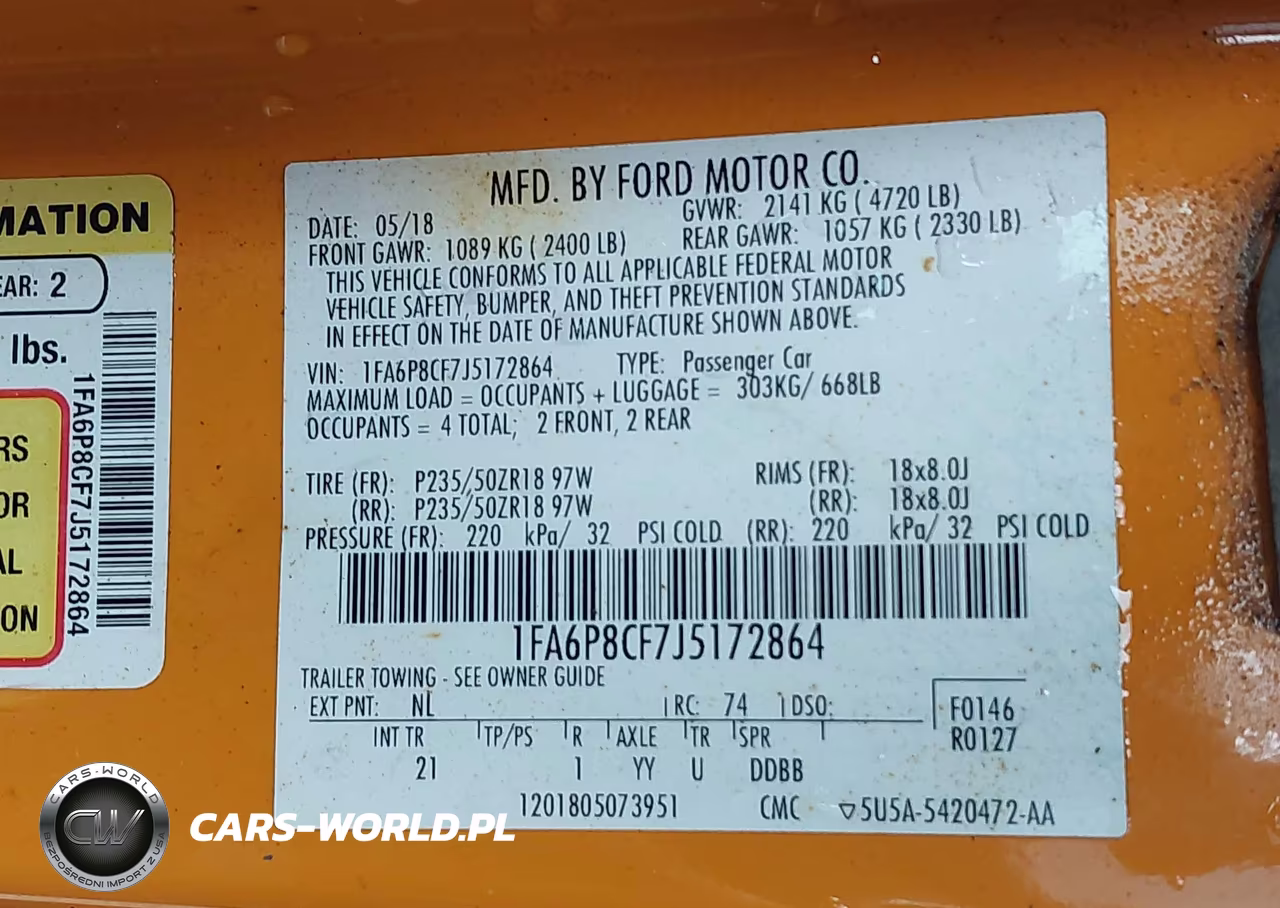 2018 Ford Mustang Gt VIN:1FA6P8CF7J5172864 - 9