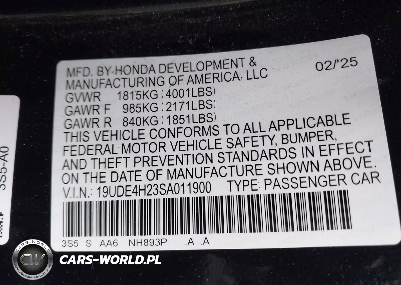 2025 Acura Integra VIN:19UDE4H23SA011900 - 9