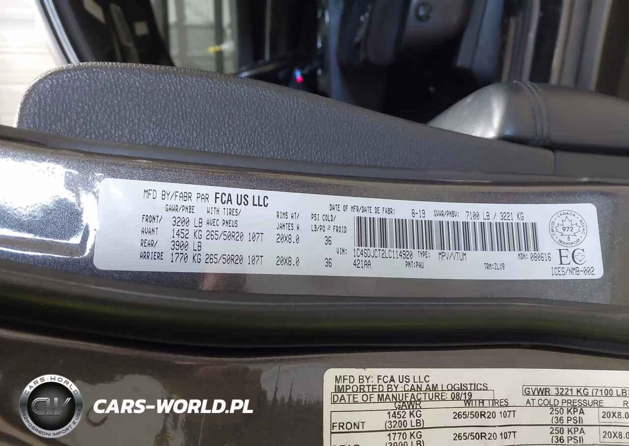 2020 Dodge Durango R-T VIN:1C4SDJCT2LC114920 - 9