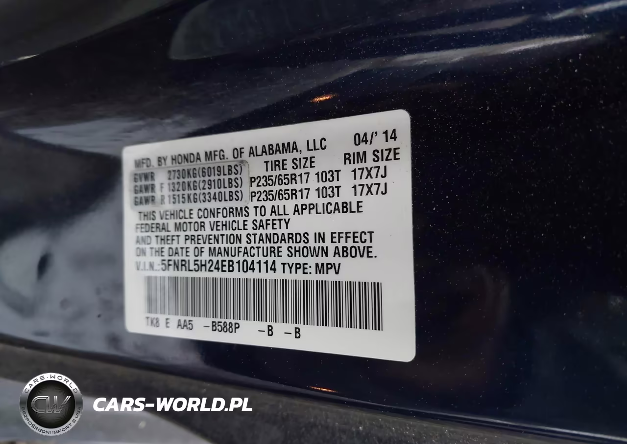 2014 Honda Odyssey Lx VIN:5FNRL5H24EB104114 - 9