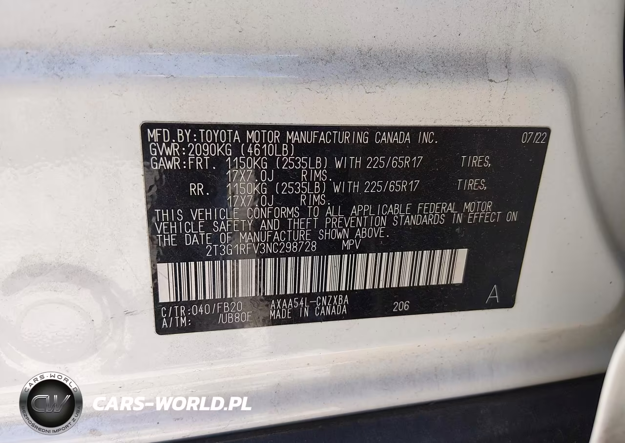 2022 Toyota Rav4 Le VIN:2T3G1RFV3NC298728 - 9